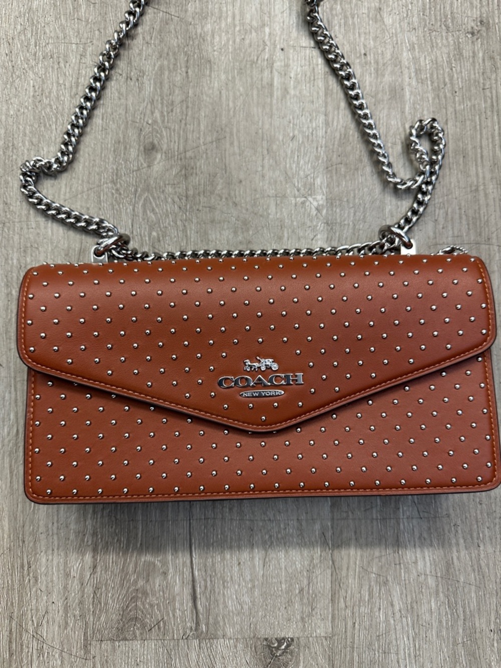 Coach Klare Envelope Crossbody Bag
With Rivets - Picture 6 of 13